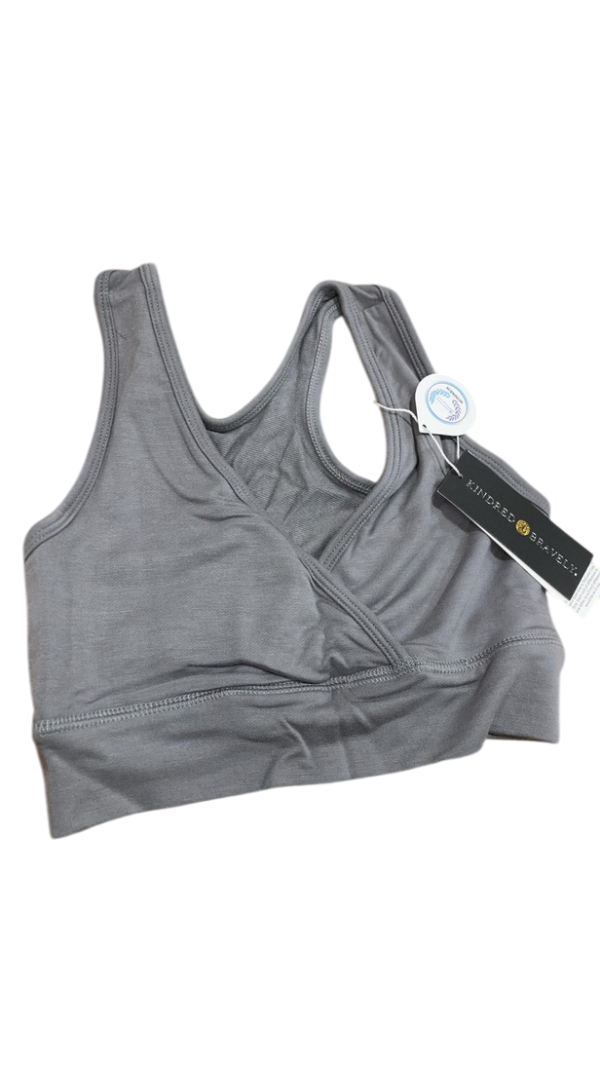 Kindred Bravely French Terry Racerback Nursing and Sleep Bra, Grey, X-Small For Discount - Image 2