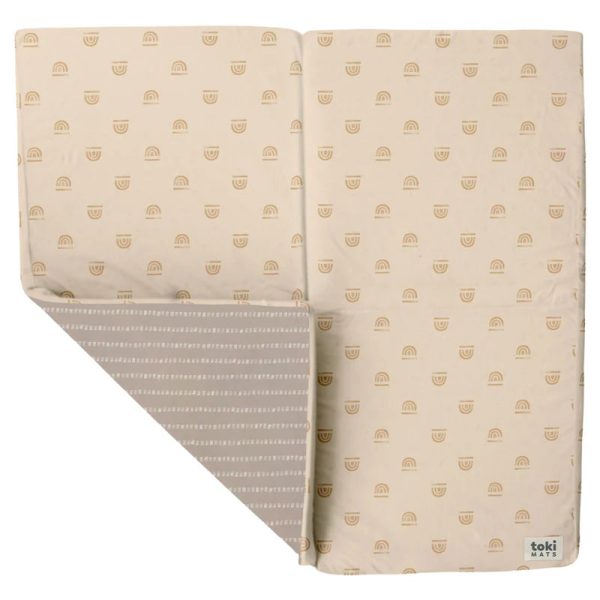 Toki Mats Standard Padded Play Mat 40  x 40 , Rainbow Cream Supply