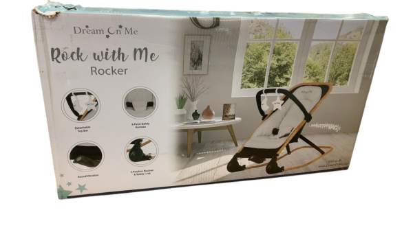 Dream On Me Rock with me 2-in-1 Rocker and Stationary Seat, Black Grey Online Hot Sale