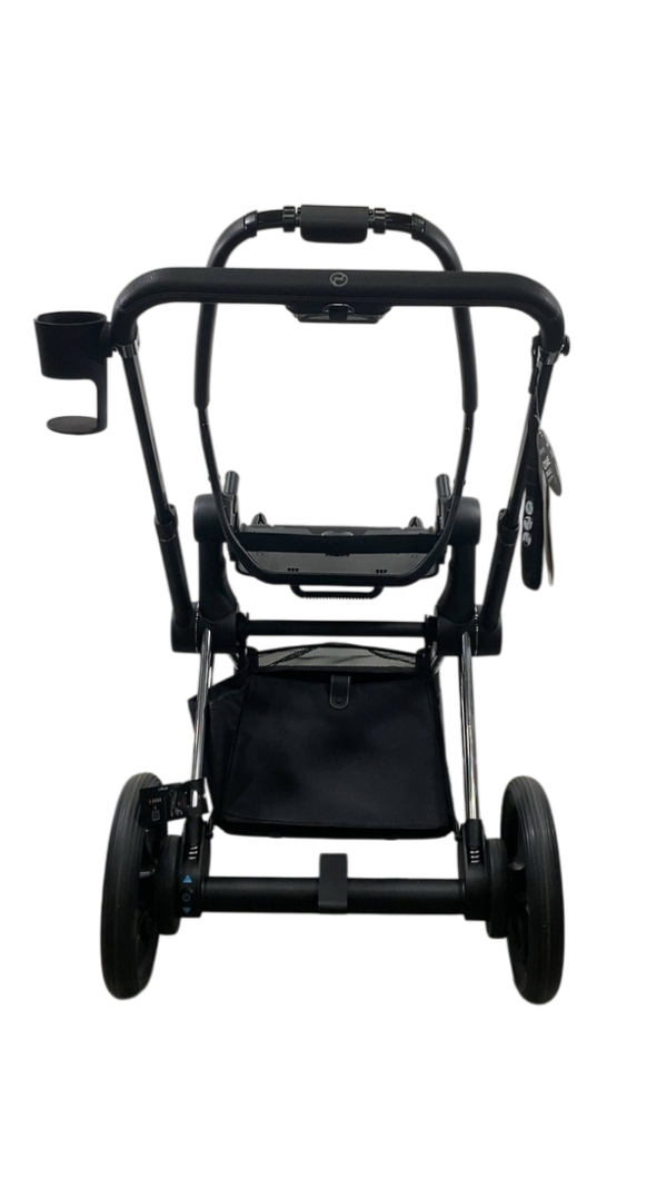 Cybex E-PRIAM Stroller Frame Only, Chrome With Black Details, 2024, with Battery Fashion - Image 4