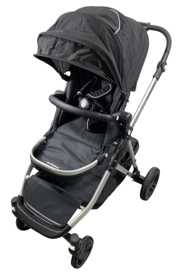 Mockingbird Single to Double 2.0 Stroller, 2024, Black, Silver With Black Leather, Windowpane Online