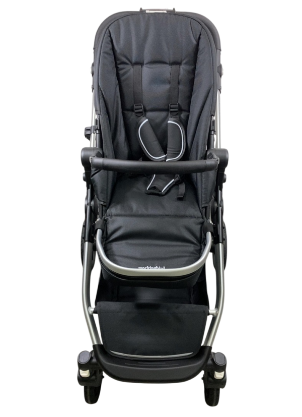 Mockingbird Single to Double 2.0 Stroller, Silver With Black Leather, No Canopy, No Canopy, 2025 Hot on Sale - Image 4