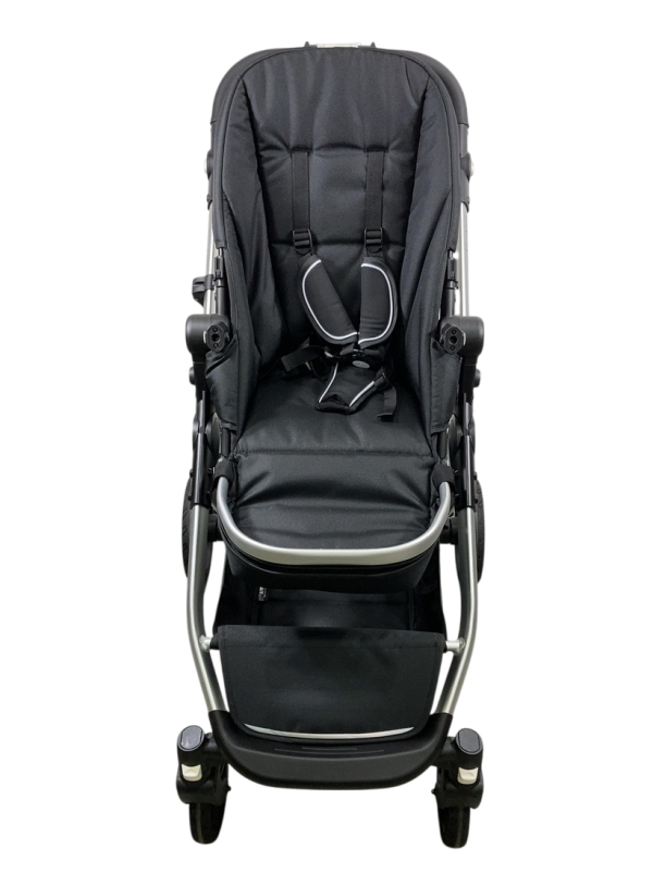 Mockingbird Single to Double 2.0 Stroller, Silver With Black Leather, No Canopy, No Canopy, 2025 Hot on Sale - Image 5