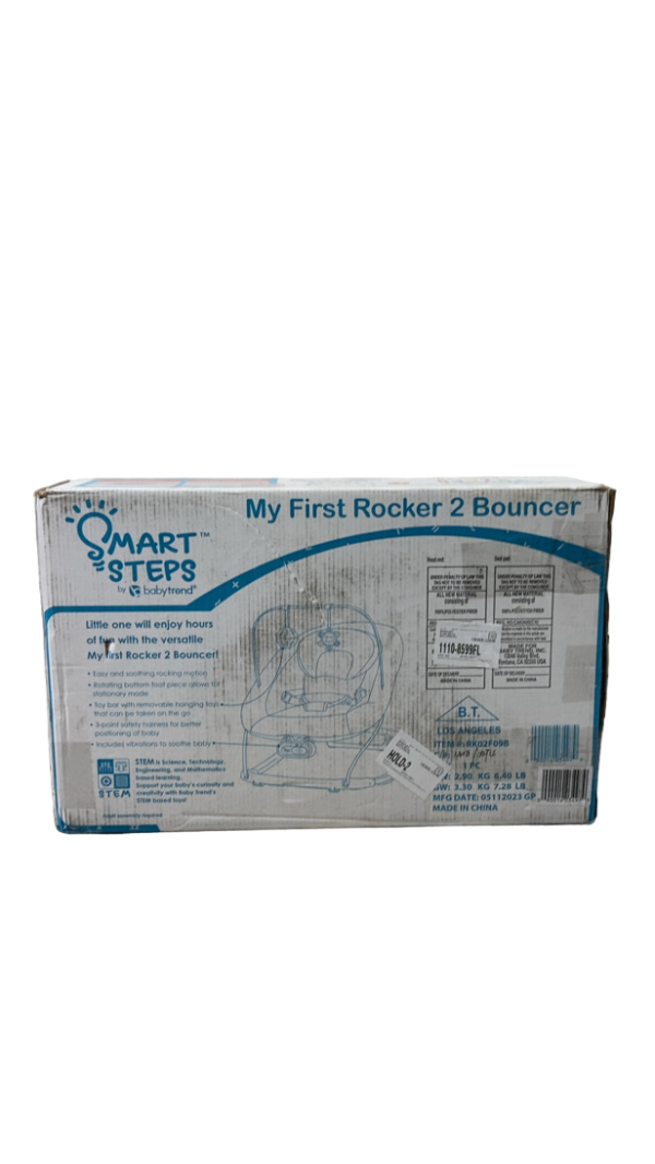 Baby Trend Smart Steps My First Rocker 2 Bouncer, Orbits White For Sale - Image 3