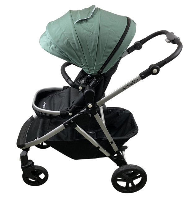 Mockingbird Single to Double 2.0 Stroller, Sage, Windowpane, Silver With Black Leather, 2025 For Discount - Image 3