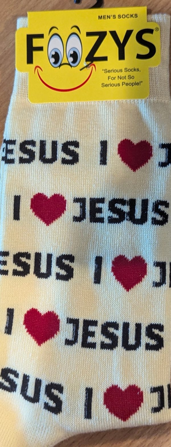 Religious I Love Jesus Men s Socks  FM-59 Fashion - Image 3