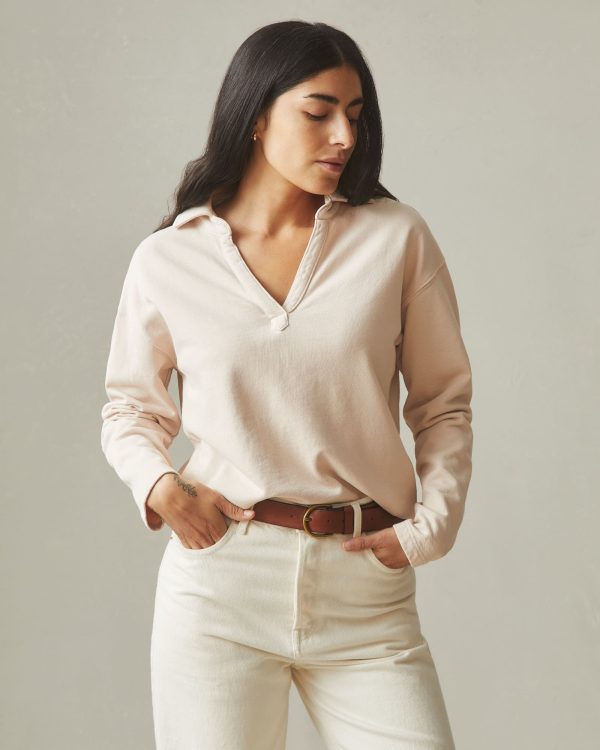 French Terry Popover - Almond Peach For Discount