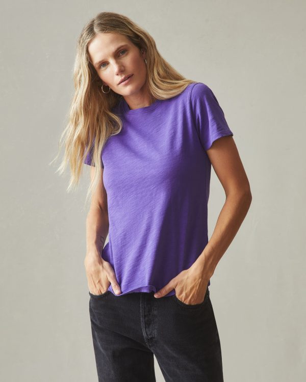 Premium Slub Crew Tee - Ultra Violet Online Hot Sale - Image 4
