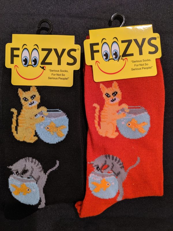 Cat & Fish Bowl Socks  FC-192 Hot on Sale