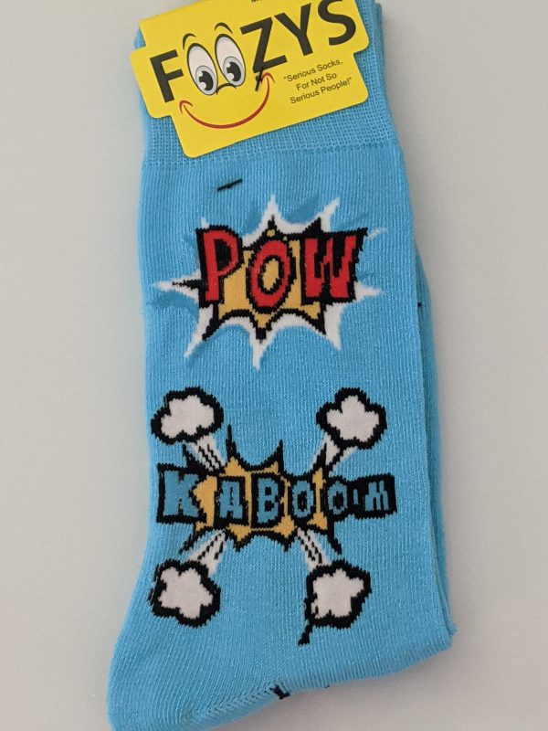 Pow Kaboom Zap Bang Explosion Men s Socks   FM-109 Online now - Image 3