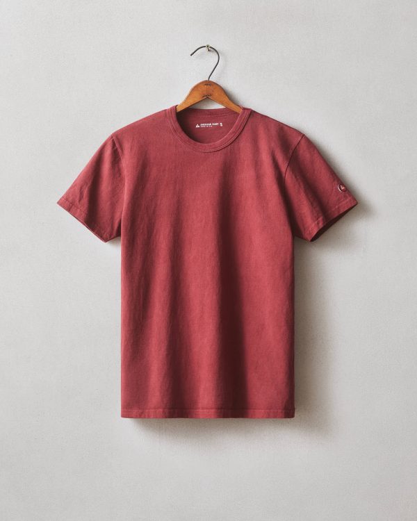 Vintage Crew Tee - Washed Tibetan Red Hot on Sale - Image 2