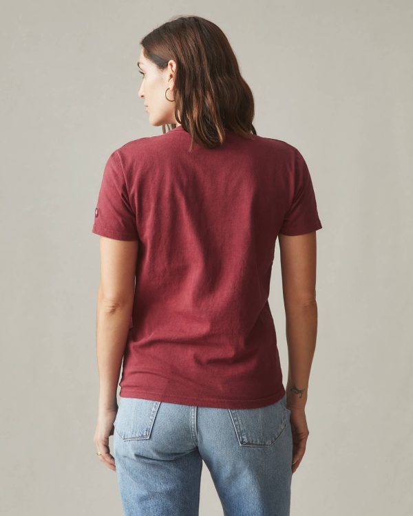 Vintage Crew Tee - Washed Tibetan Red Hot on Sale - Image 4