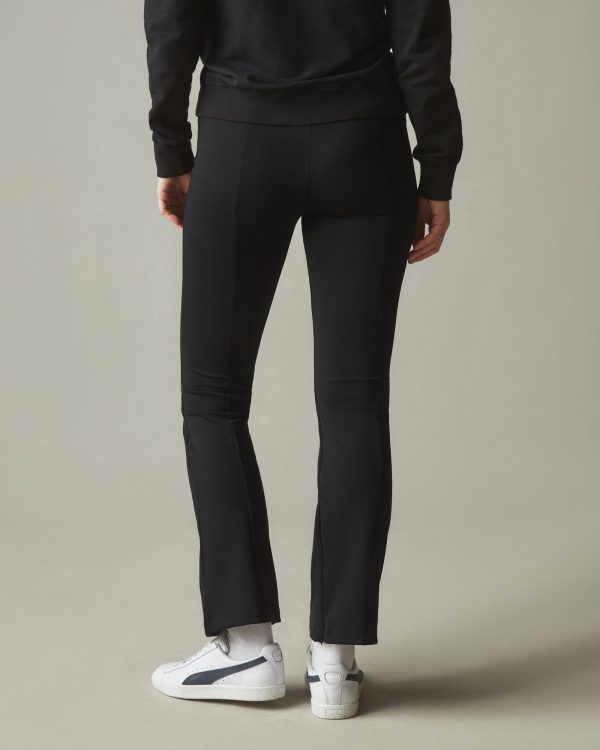 Ponte Zip Flare Pant - Super Black Discount - Image 3