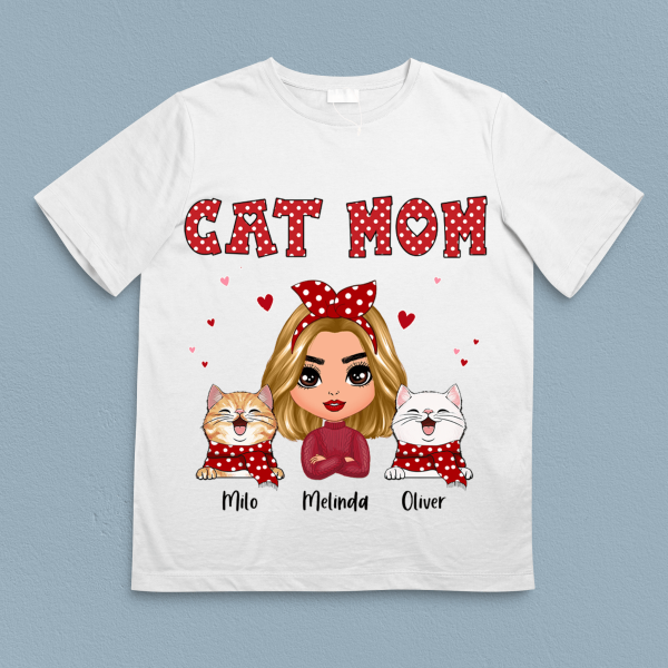 Cat Mom Cat Personalized Shirt, Personalized Gift for Cat Lovers, Cat Mom, Cat Dad - TS541PS02 Hot on Sale - Image 4