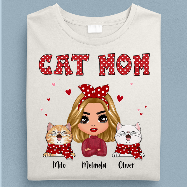 Cat Mom Cat Personalized Shirt, Personalized Gift for Cat Lovers, Cat Mom, Cat Dad - TS541PS02 Hot on Sale - Image 5